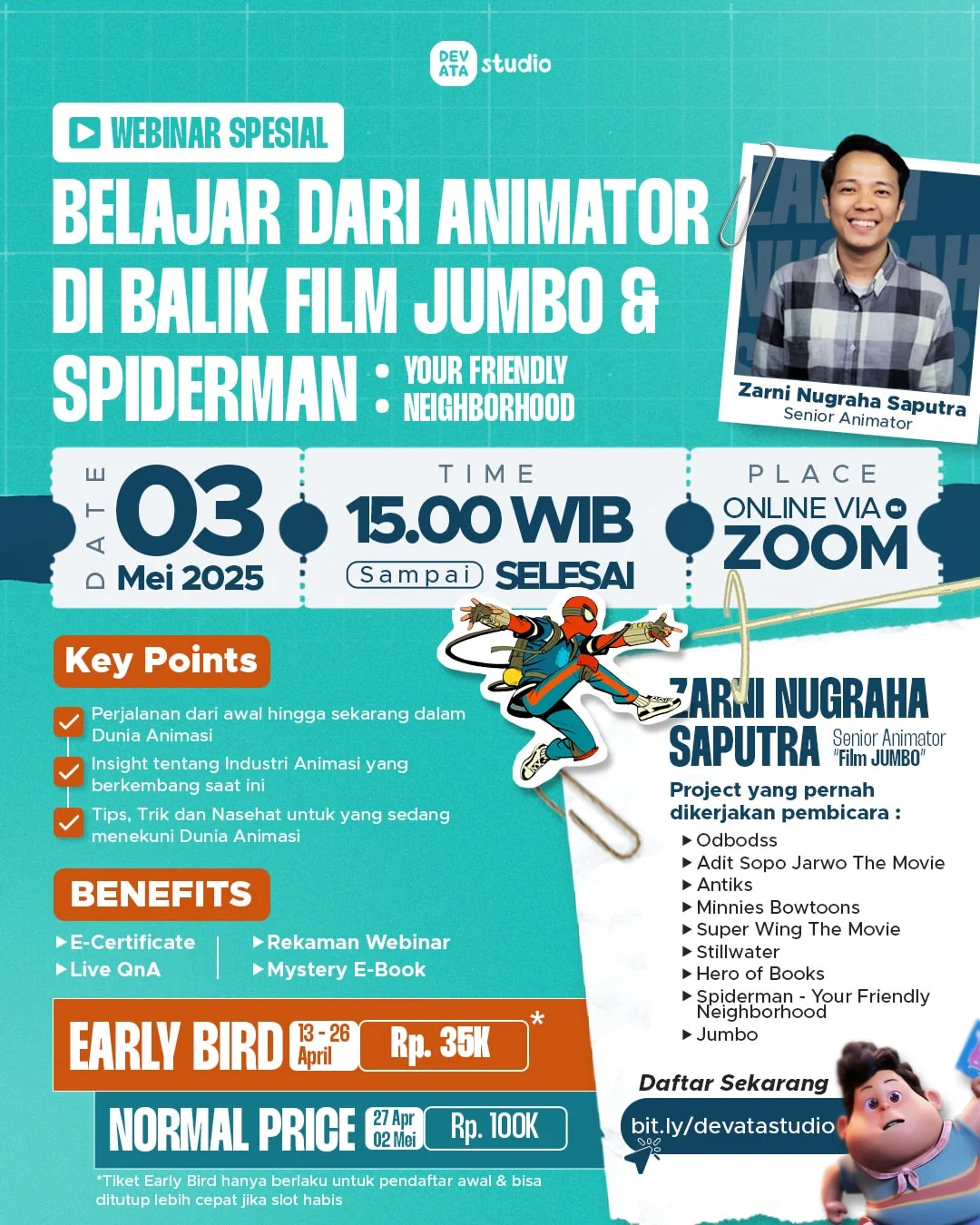 Prinsip Animasi Karakter Film Layar Lebar bersama Zarni